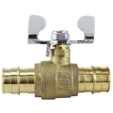 Apollo 3/4 in. Brass PEX-A Barb Ball Valve with Tee Handle EPXV34T